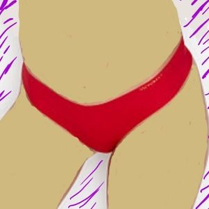 BNWT VICTORIA'S SECRET NO SHOW SHIMMERY RED THONG